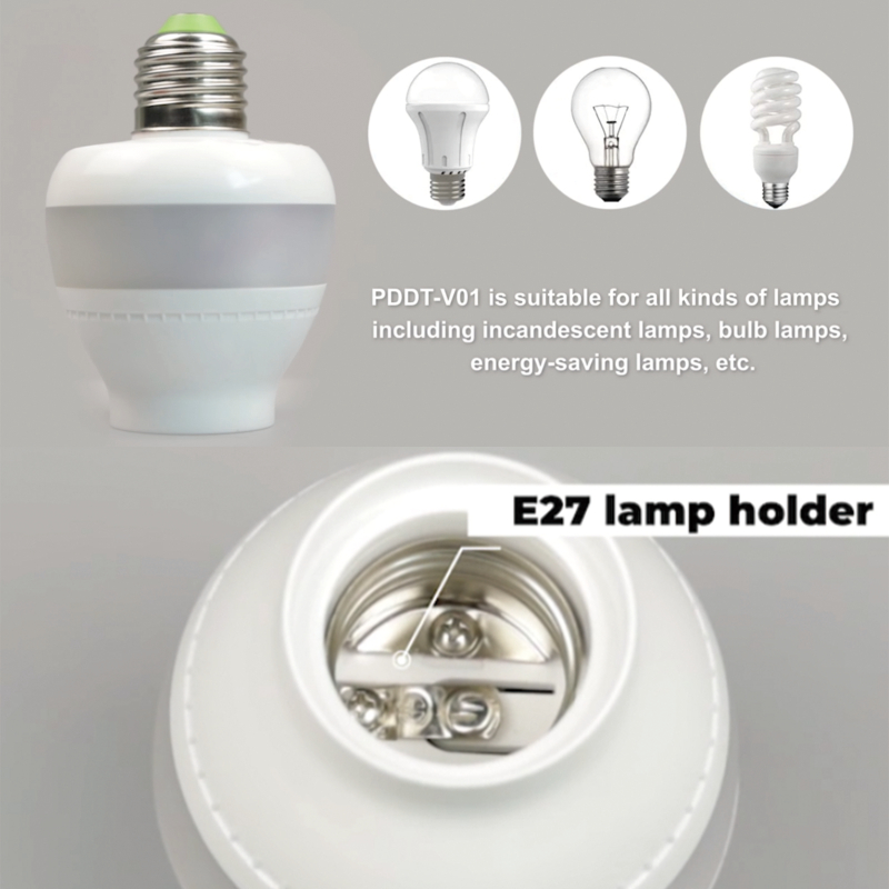 PDLux PDDT V01 5.8GHz မိုက်ခရိုဝေ့အာရုံခံ E27 မီးအိမ်